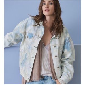 Free People Dyed Denim Washed Jacket size XS/S